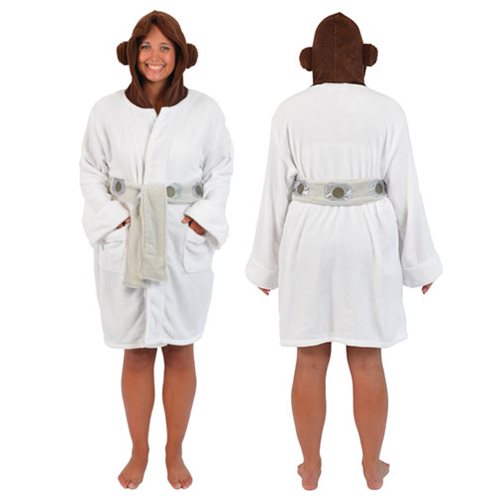Star Wars Princess Leia Hooded Fleece Bathrobe